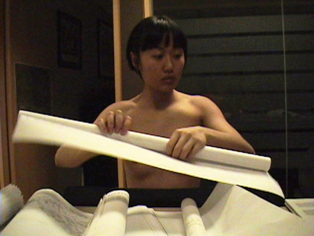 x-chromosome at work (2007) by Annie Onyi Cheung, video by Rick Saulnier