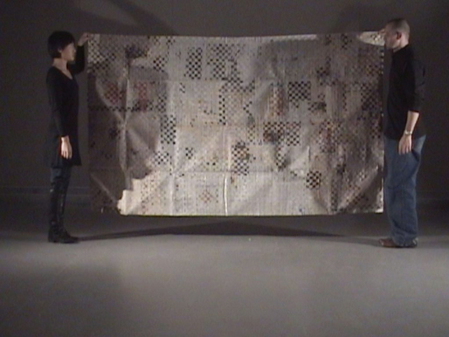 Finational [Canadian Flag] (2008) (unframed, performance still) by Annie Onyi Cheung